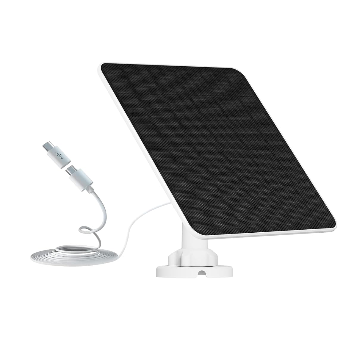 Panneau solaire EverExceed compact fixé sur un support réglable contre un bardage gris