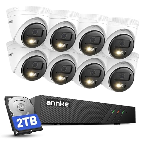 Kit Annke PoE avec huit caméras extérieures 3K, NVR et câbles pour une installation de surveillance